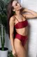 Купальник женский раздельный 5023-burgundy-L бордовый