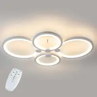 Потолочная LED люстра, светильник светодиодный белый Sunlight  5332/2+2
