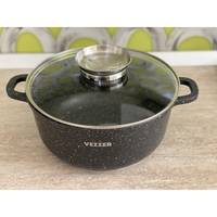 Кастрюля с крышкой Vezzer VZ8005 22 см 3.5 л черная