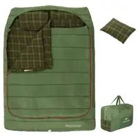 Спальный мешок двухместный с подушками Naturehike CNK2350WS019, зеленый