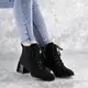 Ботинки женские Fashion Tootsie 2420 37 размер 24 см Черный