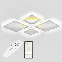 Потолочная LED люстра, светильник светодиодный Sunlight белый 5331/2+2 R