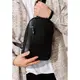 Мужская кожаная сумка Chest bag черная