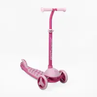 Самокат трехколесный Best Scooter M-474 колеса PU со светом складной руль. Pink (193225)