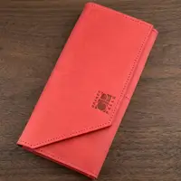 Кожний горизонтальний клатч з італійської шкіри GRANDE PELLE 11216 Червоний