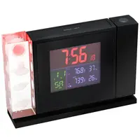 Метеостанція Bresser MyTime Crystal P Colour Projection Alarm Clock and Weather Stations Black 7060100 Refurbished
