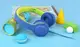 Детские проводные наушники с микрофоном Picun Q2 Blue/Green