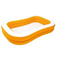 Бассейн надувной Intex "Мандарин". 229х147х46 см. 600 л, White and Orange (48524)