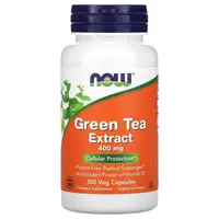 Натуральная добавка NOW Green Tea Extract 400 mg, 100 вегакапсул