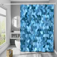 Шторка для ванны из полиэстера водонепроницаемая Bathlux 180x180 см с кольцами, занавеска для ванной комнаты