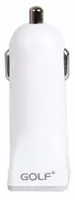Автомобільний зарядний пристрій GOLF GF-C1 Car charger + Lightning cable 1USB 1A White