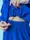 Костюм из микровельвета AO207 Синий Oversize XL-3XL