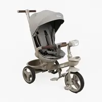Детский велосипед Toti 90-3 поворотное сиденье складной руль колеса PU корзина телескопическая ручка музыкальная фара. Beige (195885)
