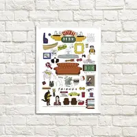 Постер в рамке Central perk Friends 15x21 см, A5 (WMT5_22L008_WH)