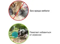 Іграшка для собак канат на присосці з м'ячиком Бірюзова
