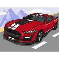 Картина по номерам "Крутое авто" 30х40 см