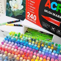 Акрилові маркери GuangNa Brush GN-8101 з м’яким пензликом 288 шт.