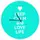 Часы настенные круглые Keep calm and love life 36 см (CHR_P_15M031)