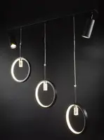 Люстра світлодіодна стельова LED світильник для квартири на стелю лед 26835 Чорний 30-150х6х80 см.