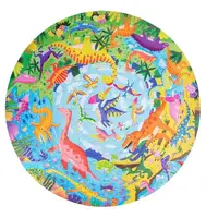 Дитячі пазли Світ Динозаврів, 128 деталей, круглий, постер. Multicolor (108364)