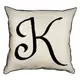 Подушка с мешковины Английская буква K 45x45 см (45PHB_ABC022_WH)