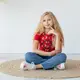 Вышиванка-футболка Moderika Цветочная красная с вышивкой 152