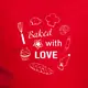 Фартук "Baked with love", Красный, английский
