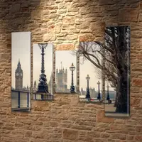 Модульні триптих картини, на ПВХ тканини, 80x100 см, (80x18-2/55х18-2/40x18)