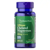 Витамины и минералы Puritan's Pride Magnesium Chelated 400 mg, 100 каплет