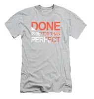 Футболка мужская "Done is Better than Perfect", Серый, XXL, английский