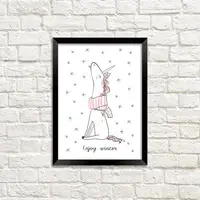 Постер в рамке Enjoy winter 15x21 см, A5 (MT5_19NG040_BL)