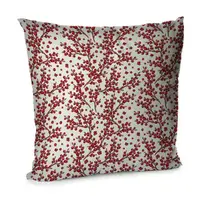 Подушка диванная с бархата Ветки с ягодами 45x45 см (45BP_23NY014)