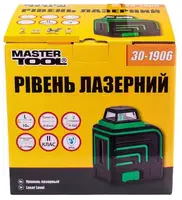 Уровень лазерный MASTERTOOL 10м ±0,2мм/м 2 гол H/V/H+V H360°/V110° ±3°GREEN/510нм (30-1906)