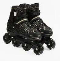 Роликовые коньки 921-17 L Best Roller колеса PU светятся. Black (размер 39-41) (186086)