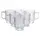 Набор чашек 6 шт для чая и кофе Goblet по 300 (мл) кружки стеклянные HP-19-L8