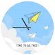 Часы настенные круглые Time to be free! 36 см (CHR_P_15M042)