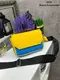Желто-голубой – Lady Bags – стильный и элегантный клатч под клапаном, хорошо держит форму (0528)