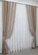 Шторы из ткани "Лён Мешковина" Цвет кофейный с капучино Код 014дк 673-113ш