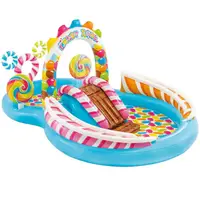Бассейн надувной - игровой центр Intex "Карамель". 295х191х130см, 374 л. Multicolor (65398)