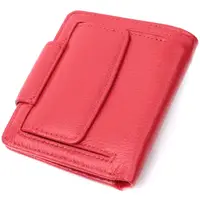Вертикальний гаманець для яскравих жінок із натуральної шкіри ST Leather 22702 Червоний