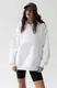 Худи однотонный женский oversized утепленный GBI Белый размер L/XL (13417-ж)