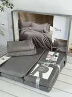 Tensel Viars Fume сатиновое постельное белье. Евро размер. Romeo home Турция.
