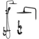 Душевая система с тропическим душем 4 в 1 Shower Kraft А401 Black