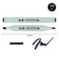 Маркер спиртовой Santi Brush SA-120 390934 черный