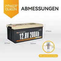 Акумулятор LifePo4 200Агод 12,8V BMS PowerQueen (Німеччина)