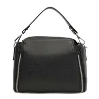 Женская кожаная сумка Borsa Leather K10018bl-black