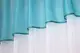 Кухонный комплект ламбрекен и тюль.Цвет лазурный с белым. Код 047к