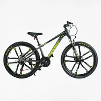 Велосипед спортивный 26" Corso SPIDER, рама алюминиевая 13", оборудование Shimano 21 скорость, собран на 75%. Black (137797)