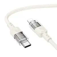 Кабель HOCO Type-C to Lightning Spirit PD transparent charging data cable U129 |27W, 1.2M|