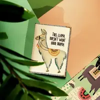 Обложка на паспорт This llama doesn`t want your drama (ткань)